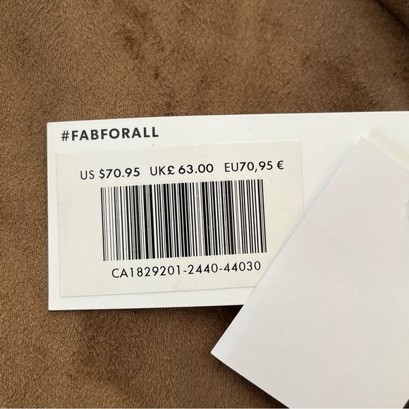 NWT Justfab Faux Suede Moto Jacket Brown Size M - Picture 8 of 9